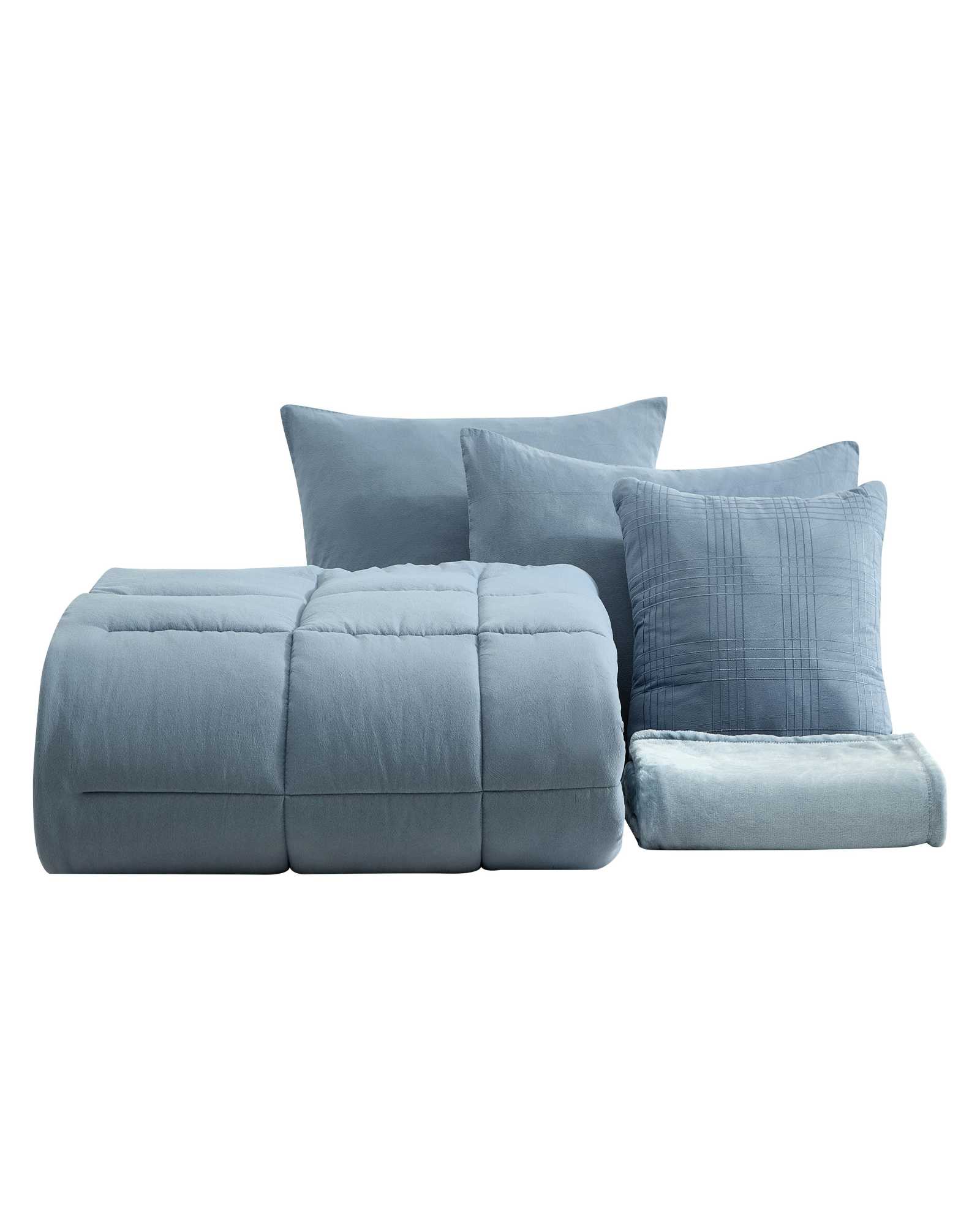 Stonewashed Solid Comforter Set - Image 3