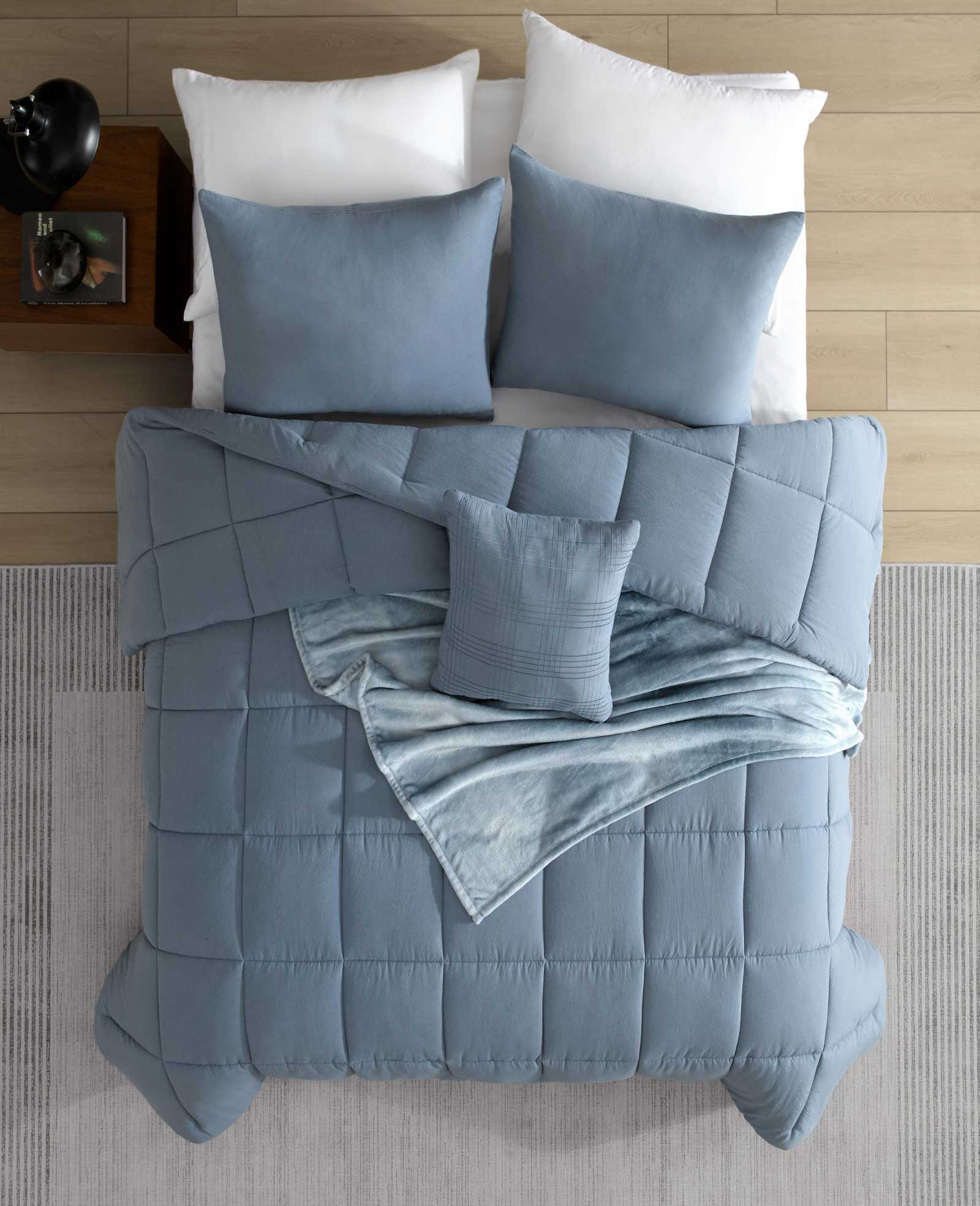 Stonewashed Solid Comforter Set - Image 5