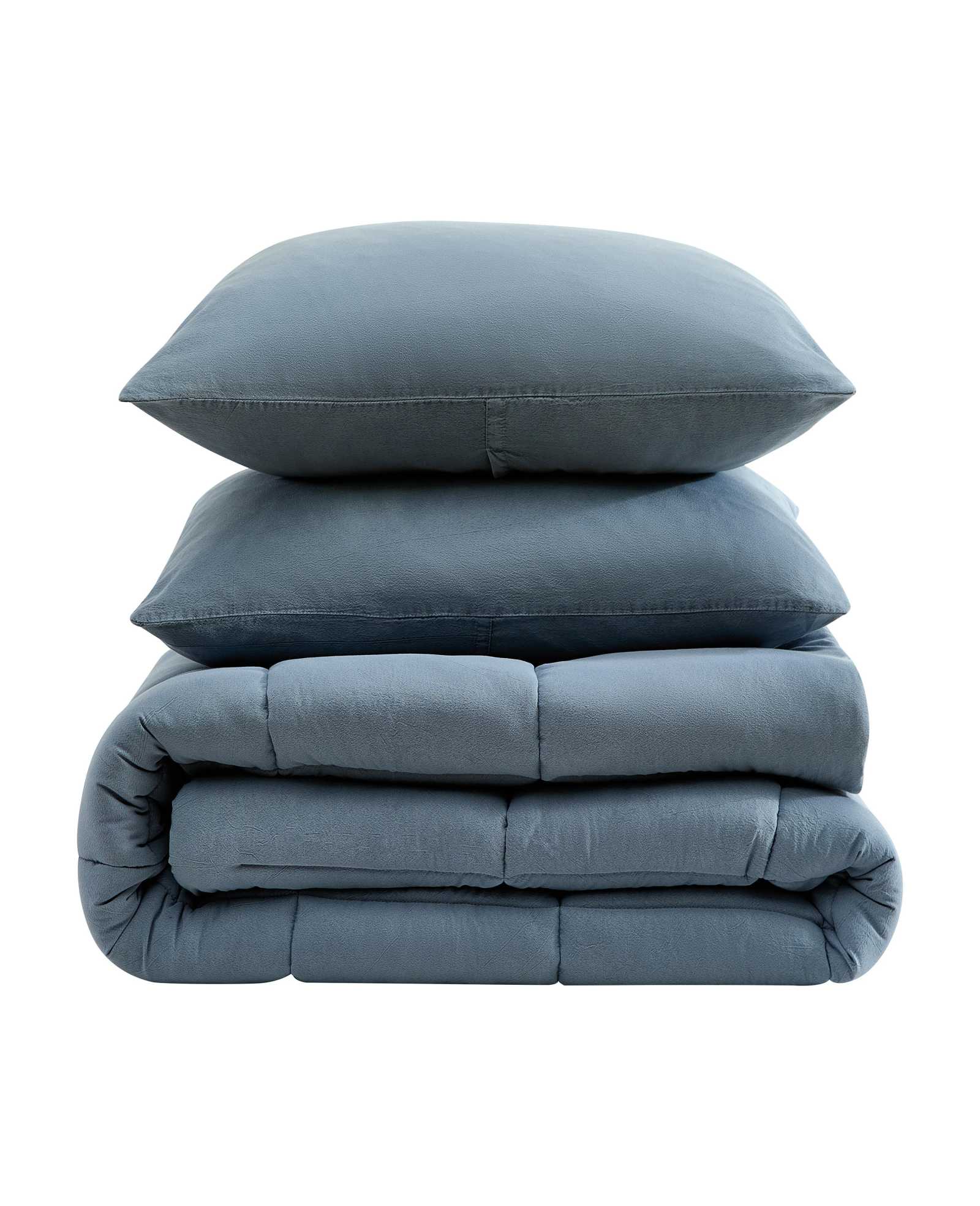 Stonewashed Solid Comforter Set - Image 7