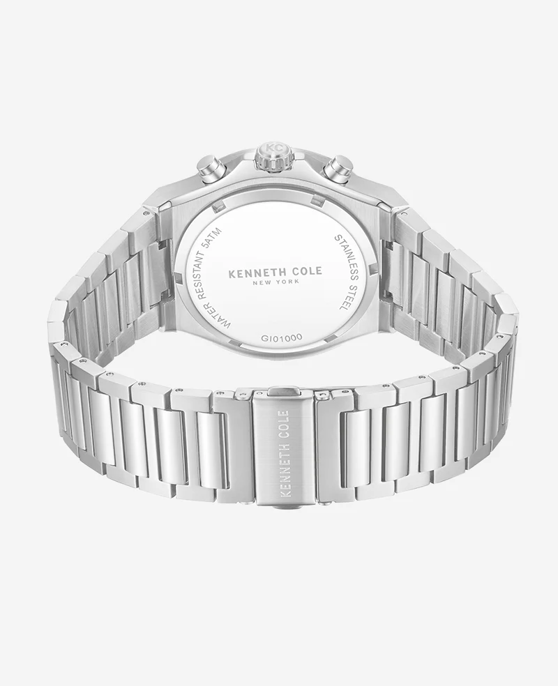 Dress Sport Chronograph Black Dial Stainless Steel Bracelet Watch - Image 3