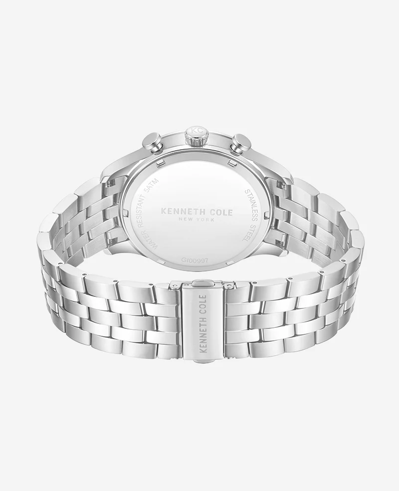 Dress Sport Chronograph Blue Dial Stainless Steel Bracelet Watch - Image 3