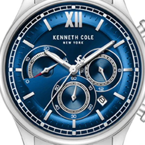 Dress Sport Chronograph Blue Dial Stainless Steel Bracelet Watch - Image 4