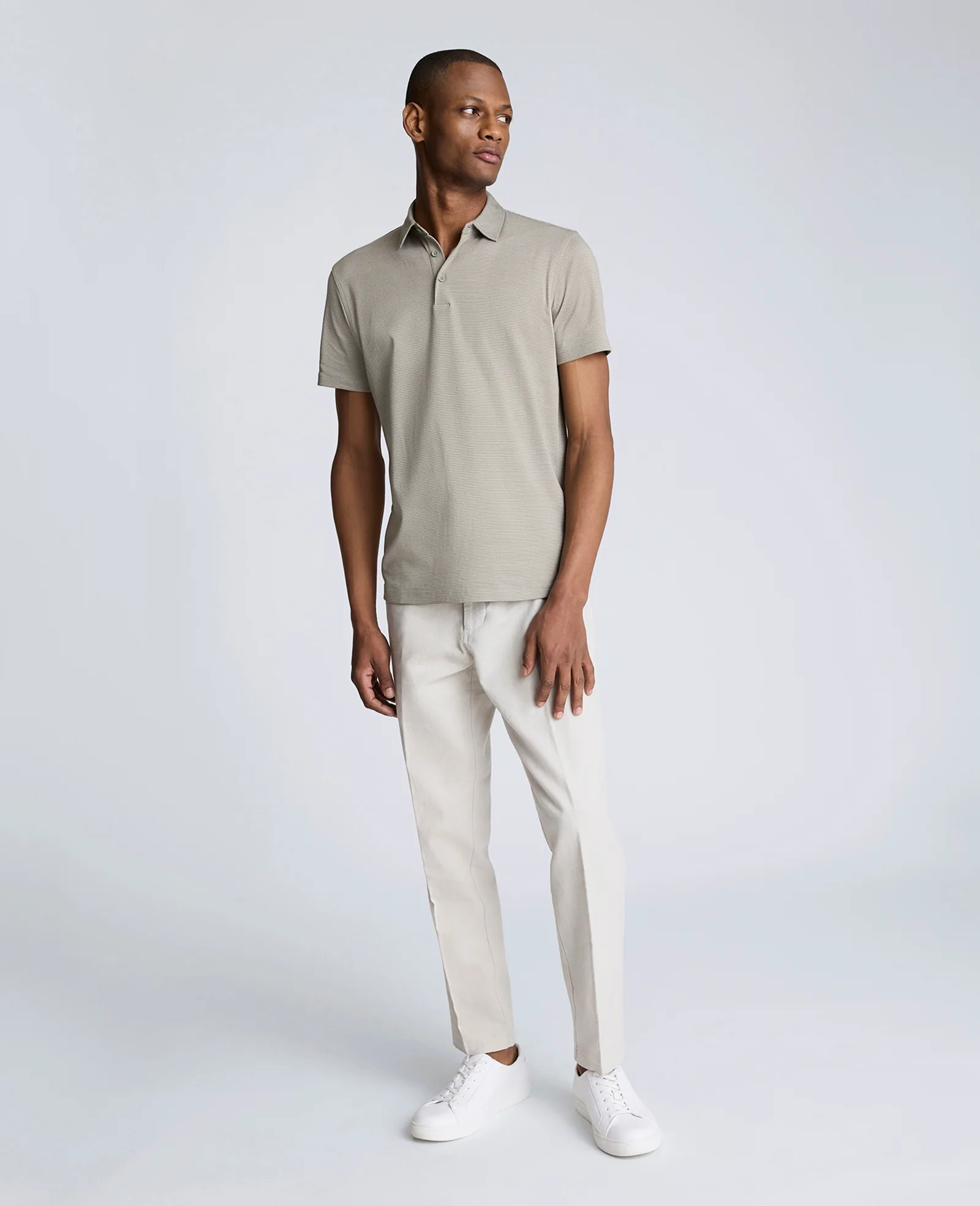 Knit Two-Toned Button Polo - Image 4