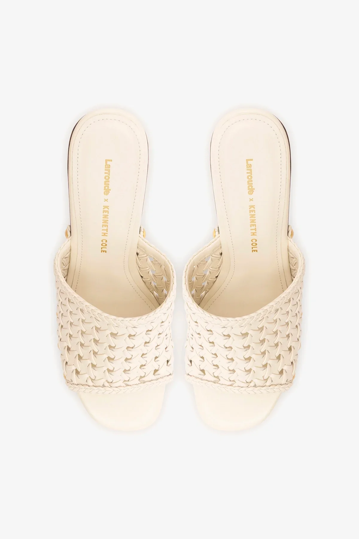 Larroudé x Kenneth Cole: Macrame Mule Ivory Leather - Image 6