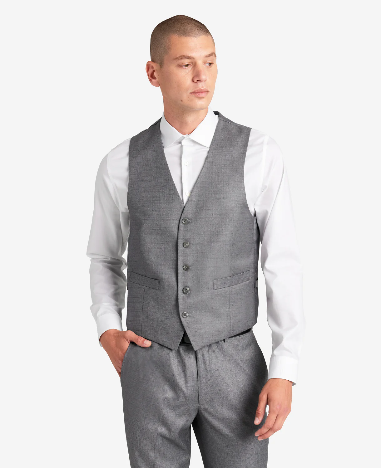 Kenneth Cole Reaction Ready Flex Slim-Fit Suit Separate Vest - Image 4