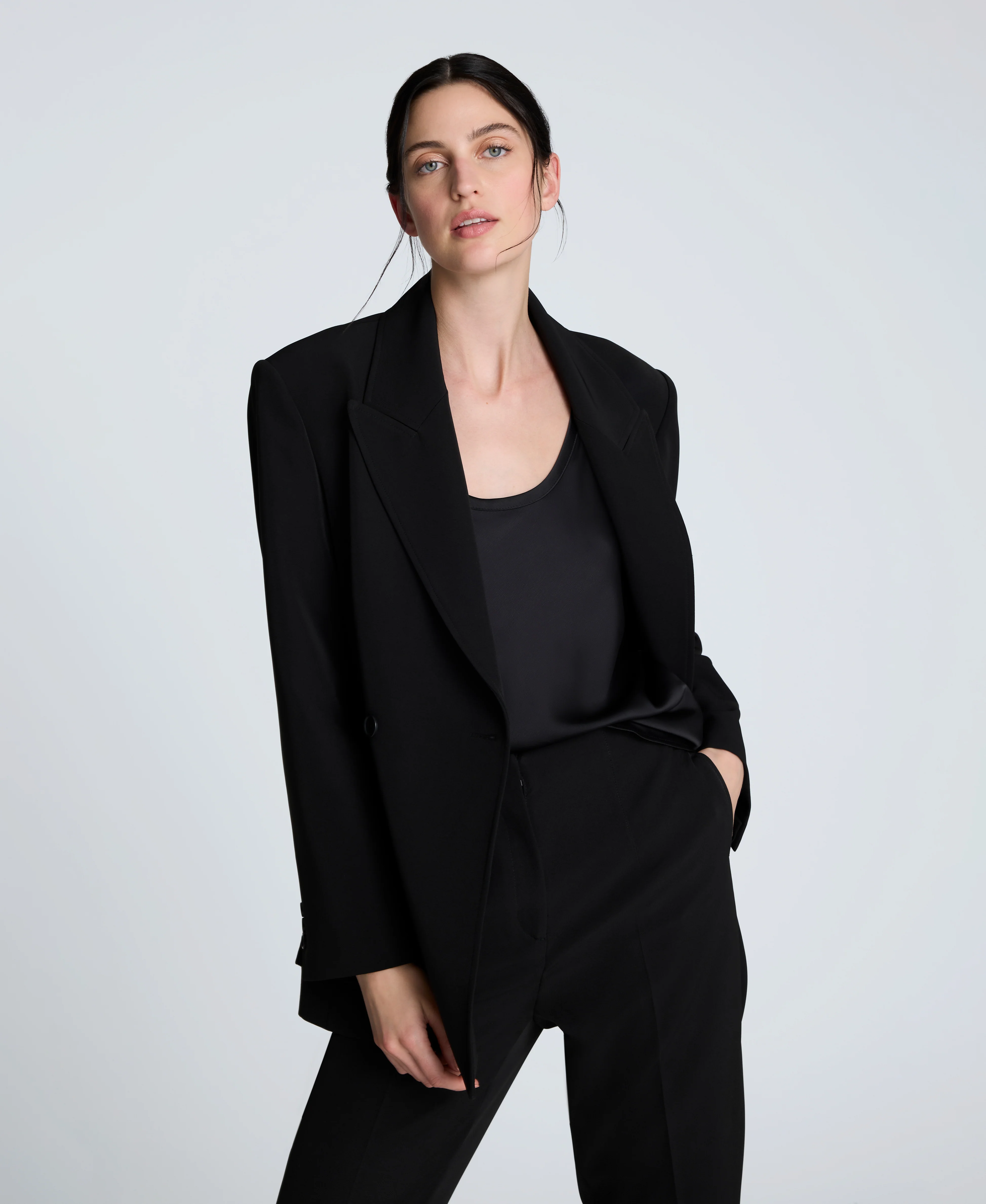 Luxe Twill Slim One Button Jacket - Image 5