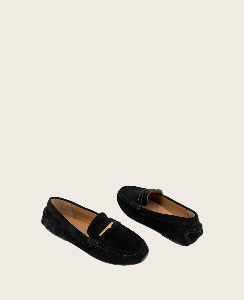 GENTLE SOULS - Madison Suede Tailored Flat - Image 2