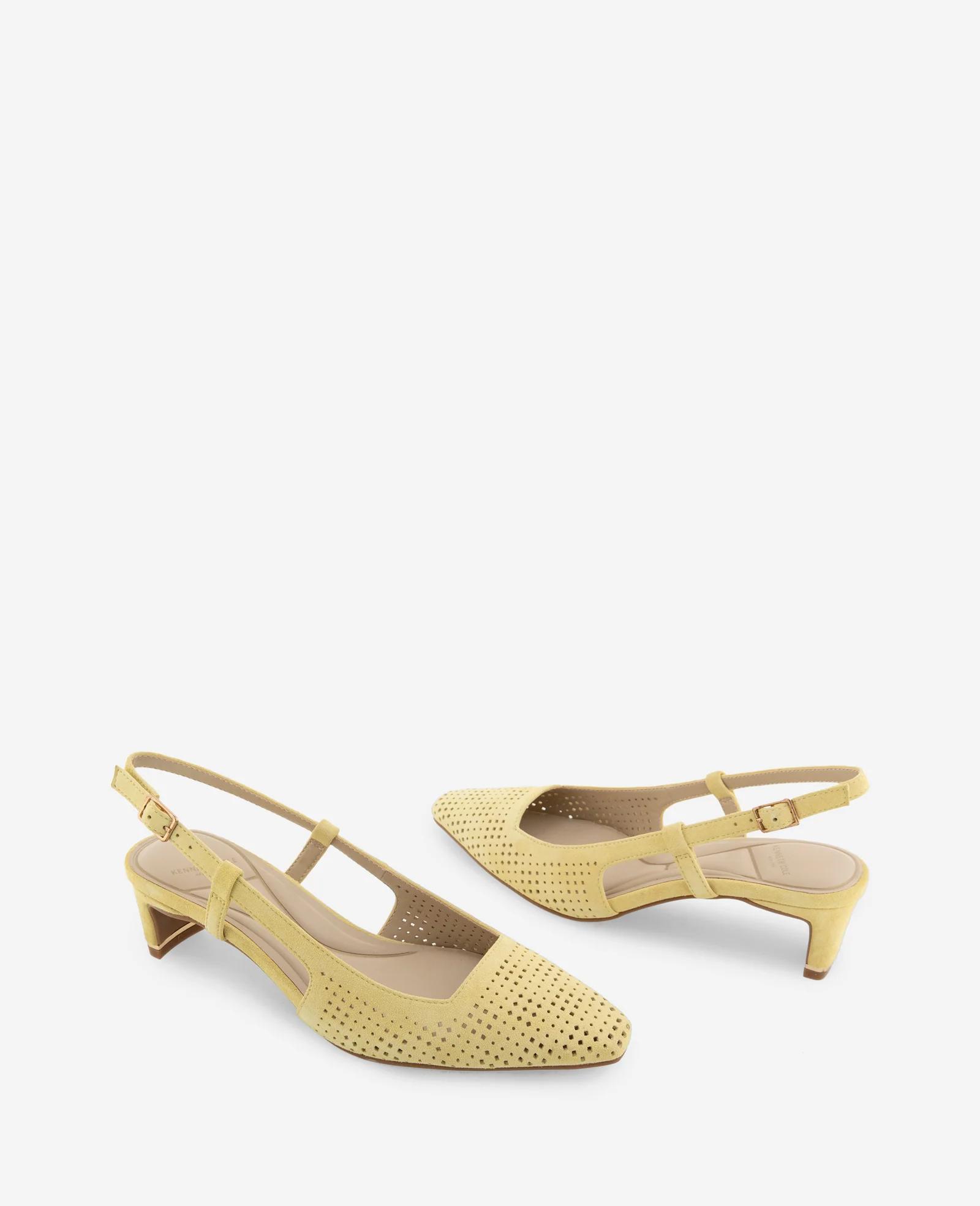 Marbella Perforated Suede Slingback Heel - Image 2