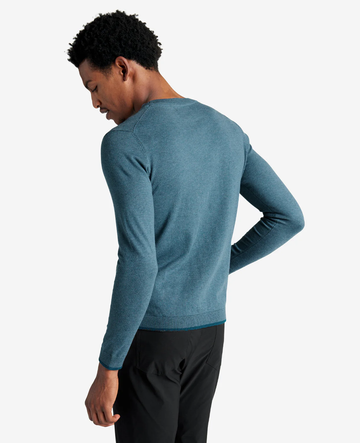 Crew Neck Sweater with Tipping Details - Image 5