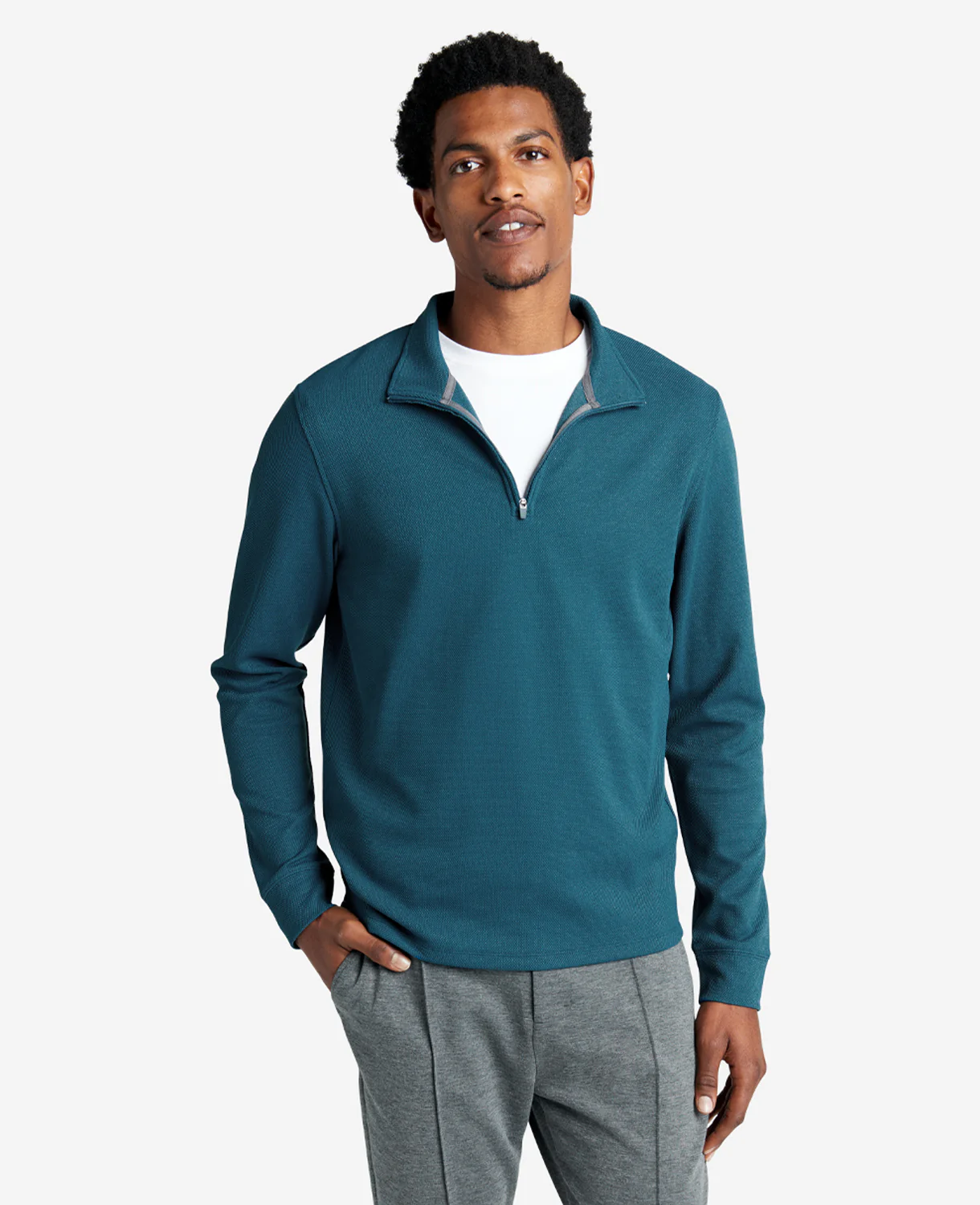 Kenneth Cole Sport Quarter-Zip Knit Pullover - Image 4