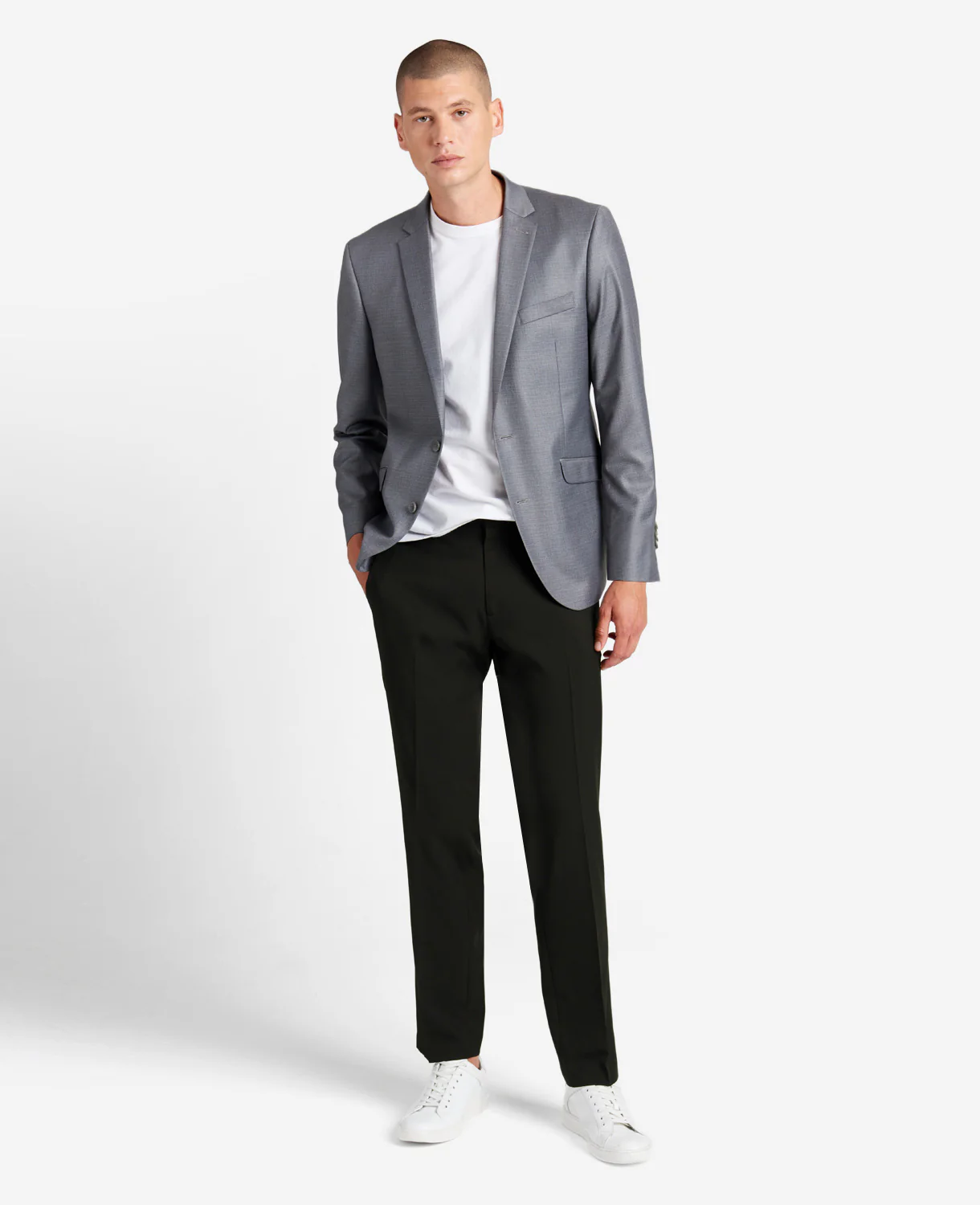 Modern-Fit Micro Check Stretch Trouser - Image 2