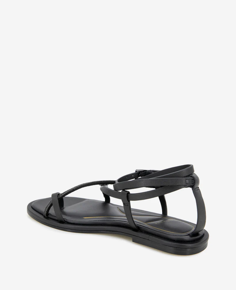 Paros Leather Beaded Sandal - Image 4