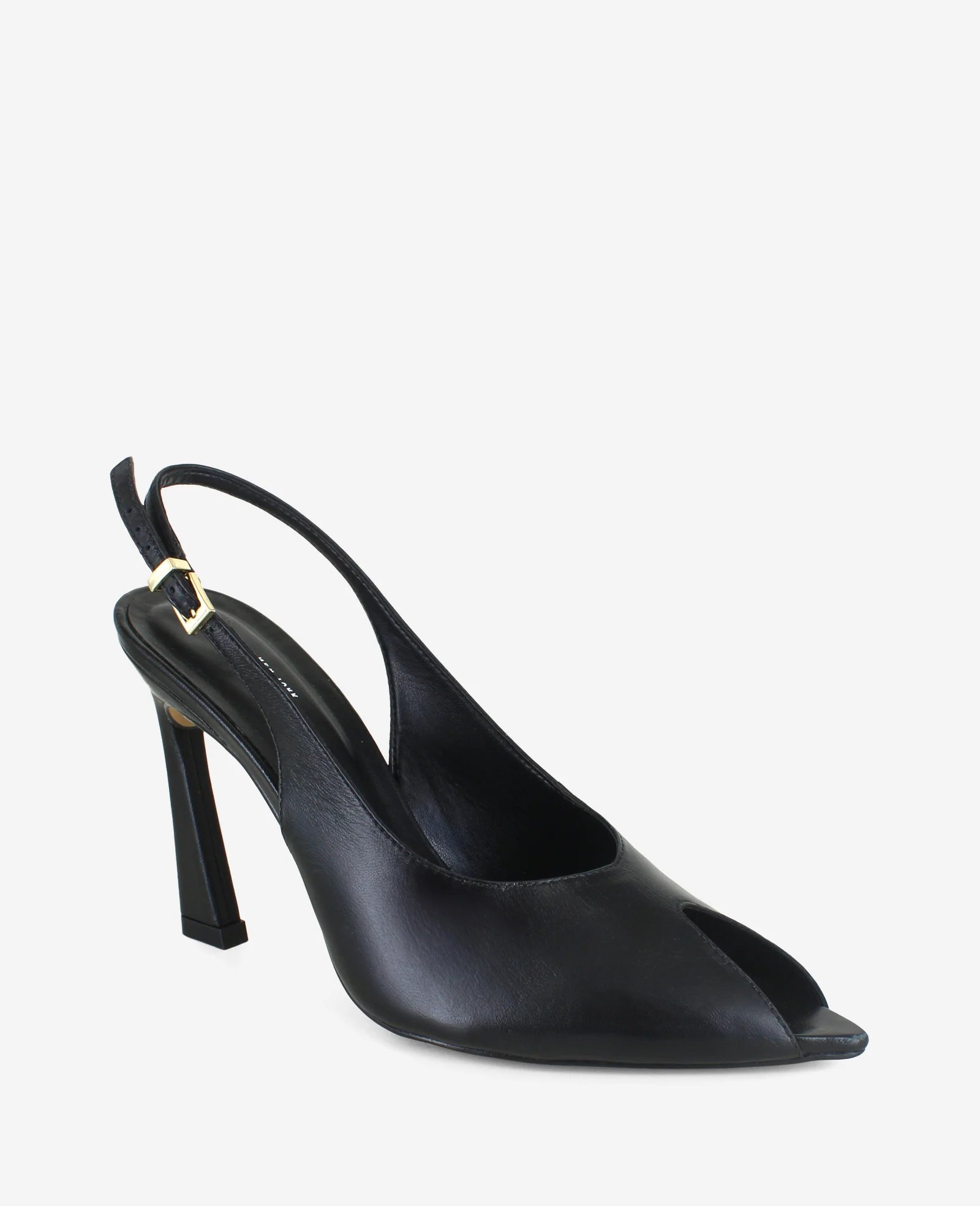 Priya Leather Peep Toe Slingback Heel - Image 2