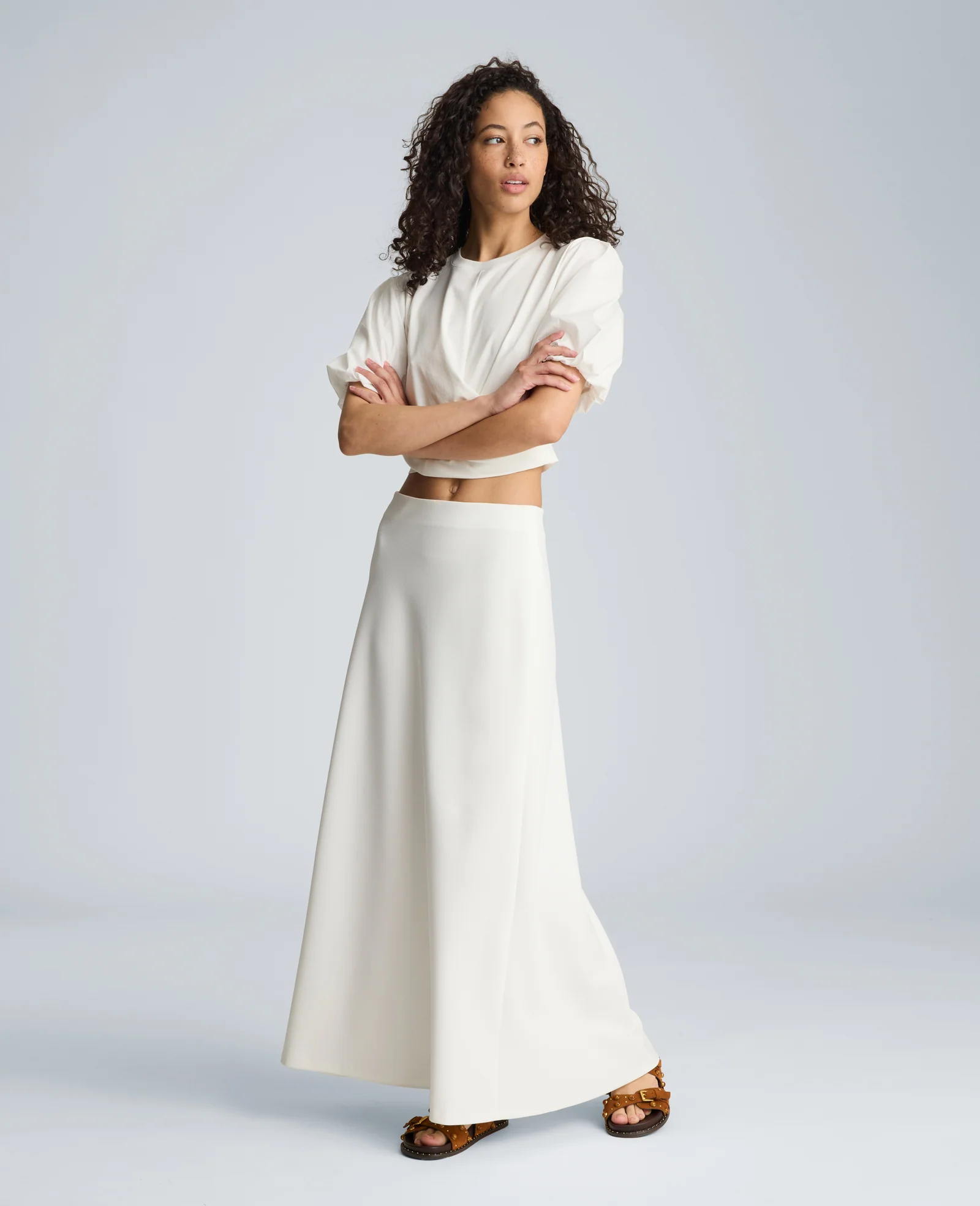 Pull On Flared Maxi Skirt - Image 4