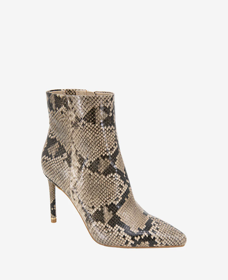 Quincy Snakeskin Leather Heel Ankle Bootie - Image 5
