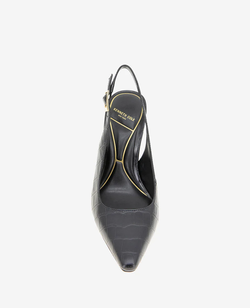Quinnly Leather Croco Slingback Heel - Image 6