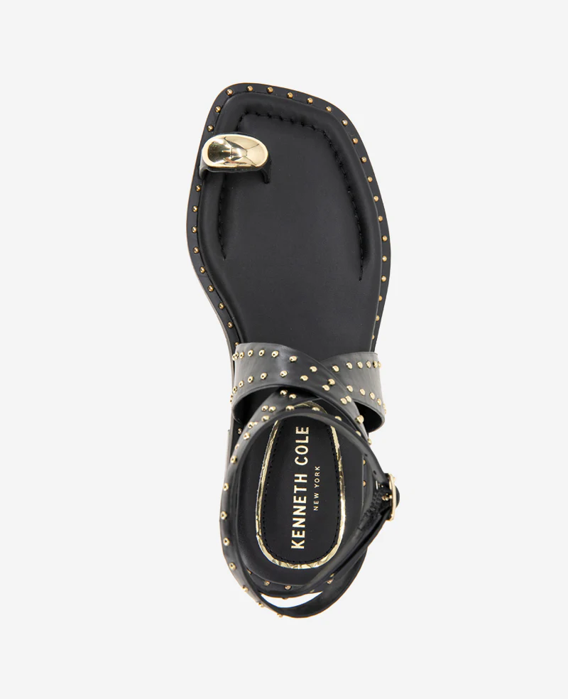 Raven Leather Studded Sandal - Image 3