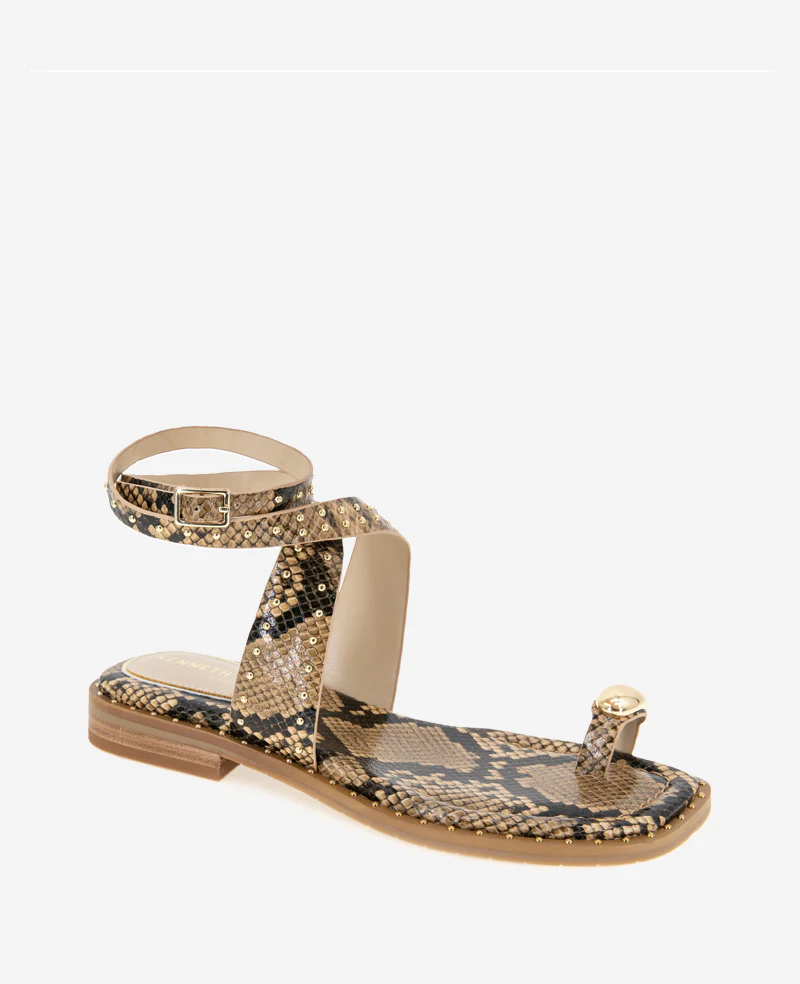 Raven Snake Print Studded Sandal - Image 3