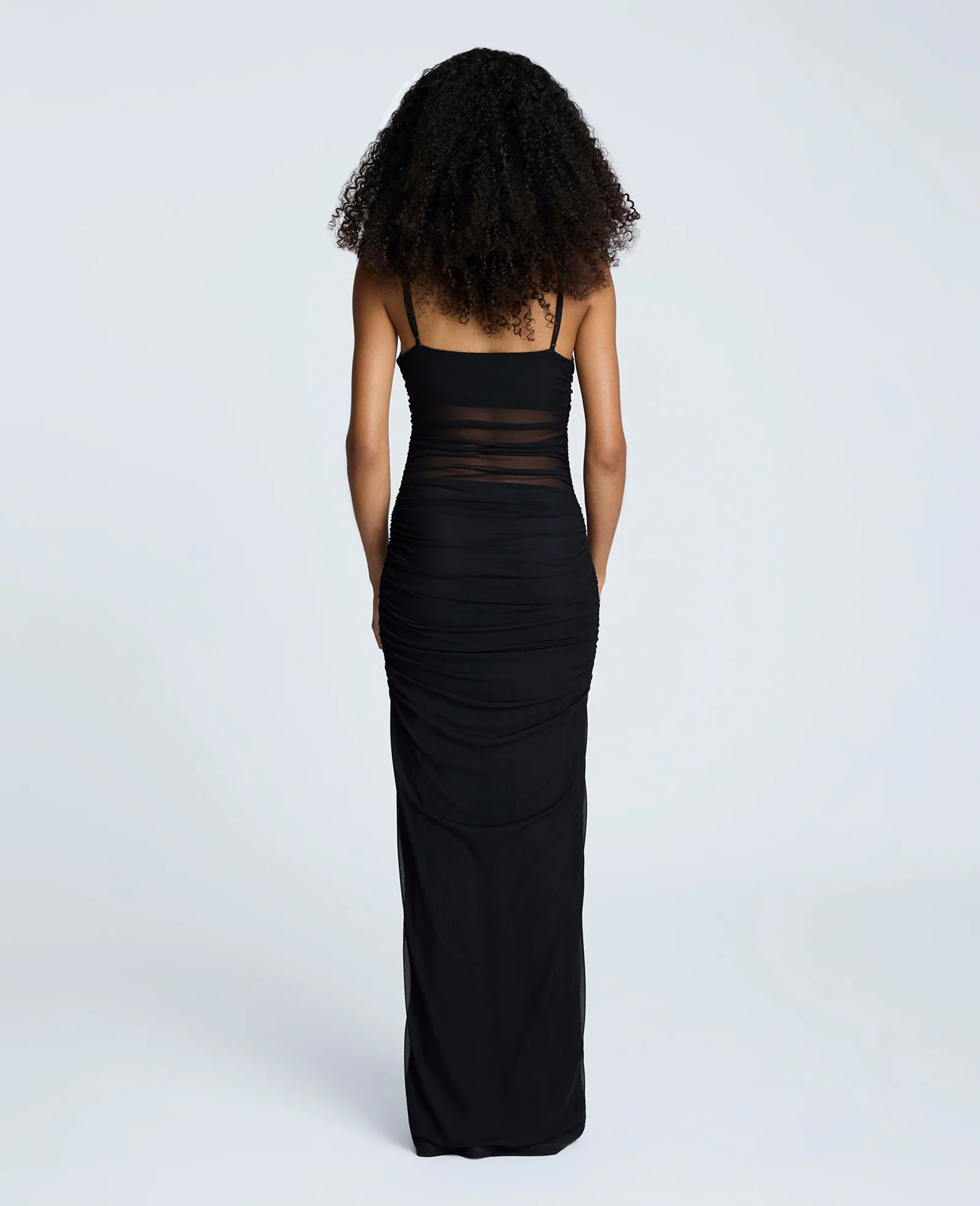 Rouched Mesh Maxi Dress - Image 4