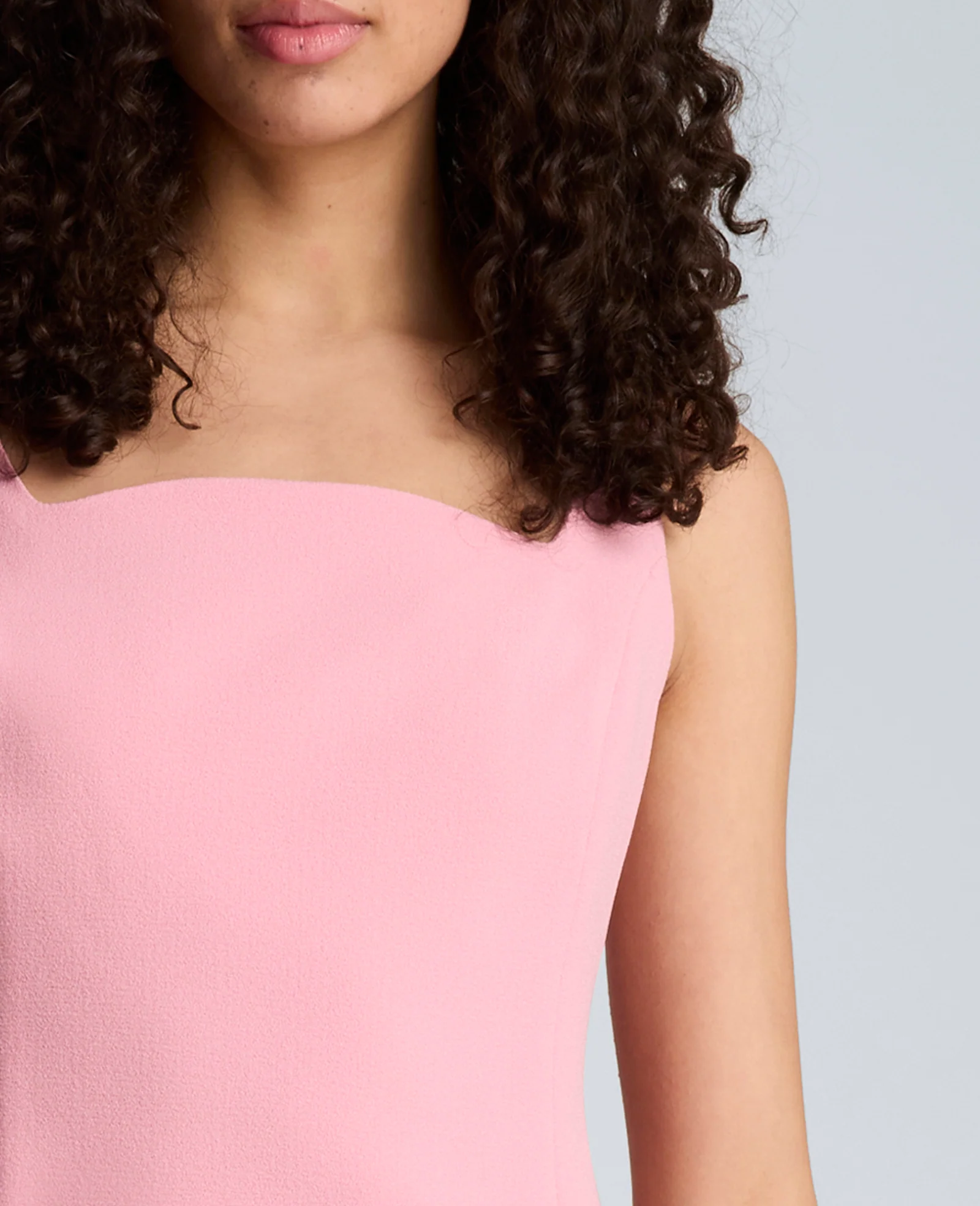 Sculpted Neck Mini Fit and Flare Dress - Image 5