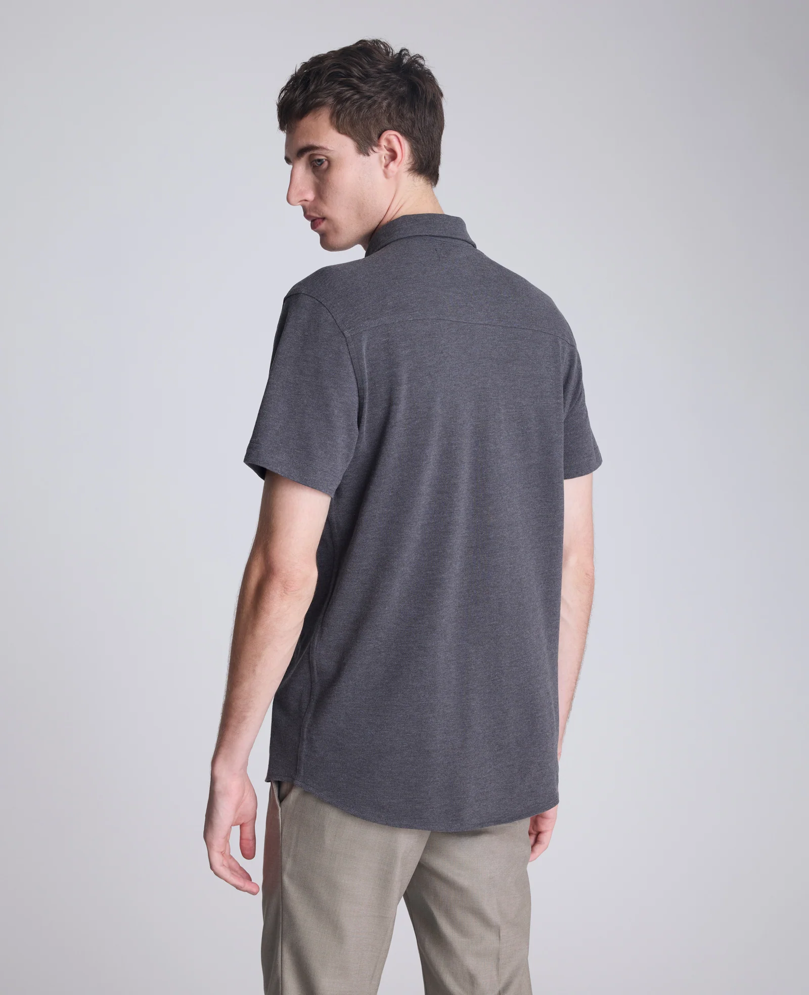 Short Sleeve Sportshirt with Chest Pocket - Image 2