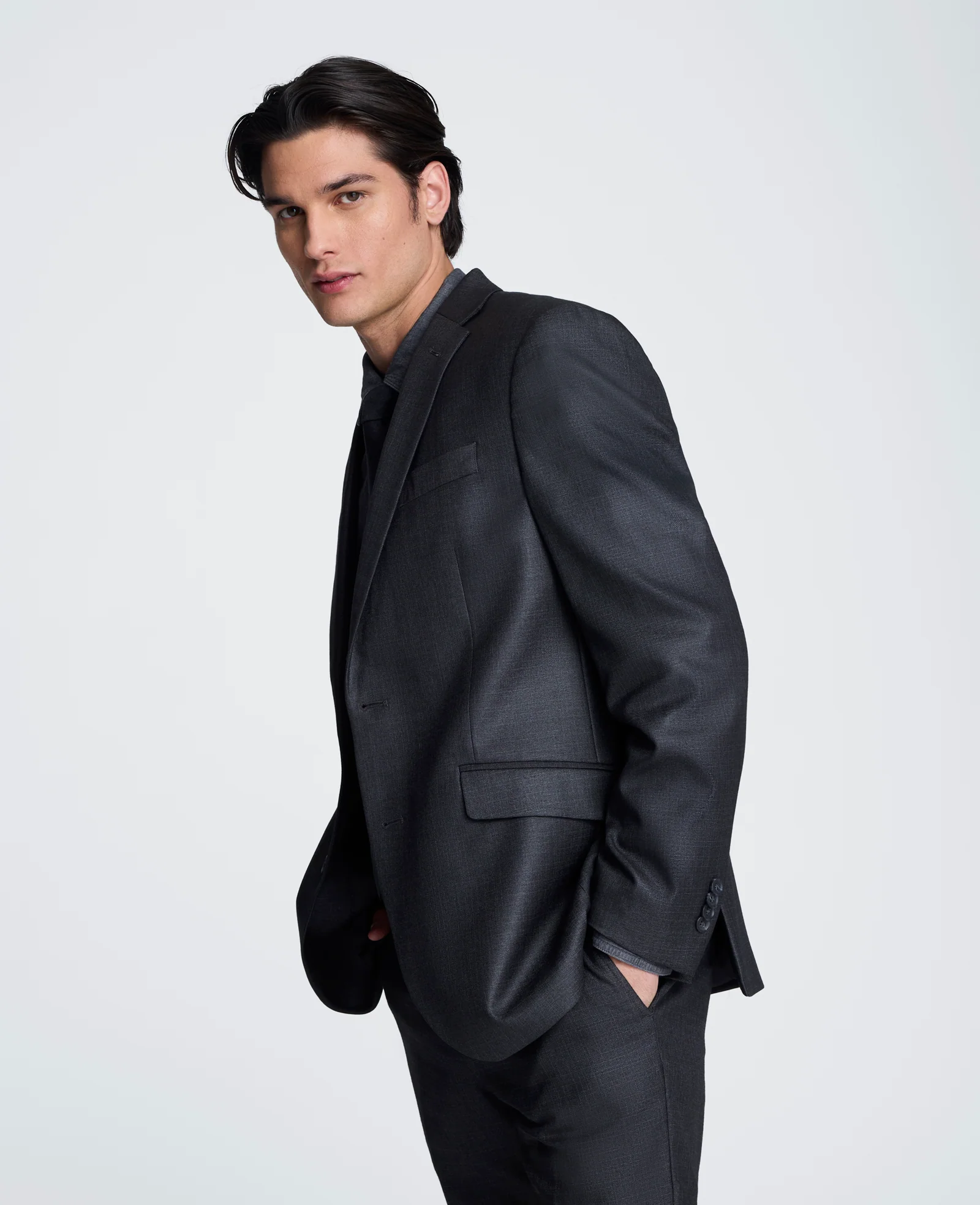 Slim-Fit Stretch Suit Separate Jacket - Image 3