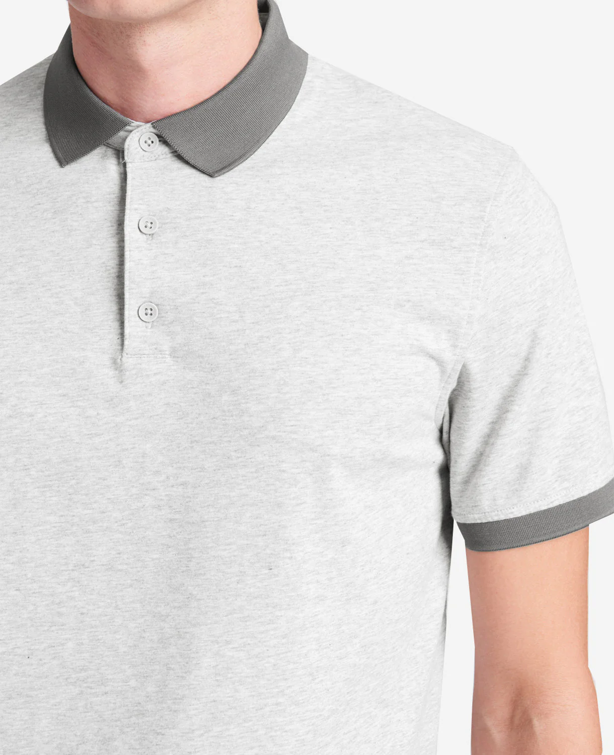 Colorblock Collar Solid Short Sleeve Polo - Image 2
