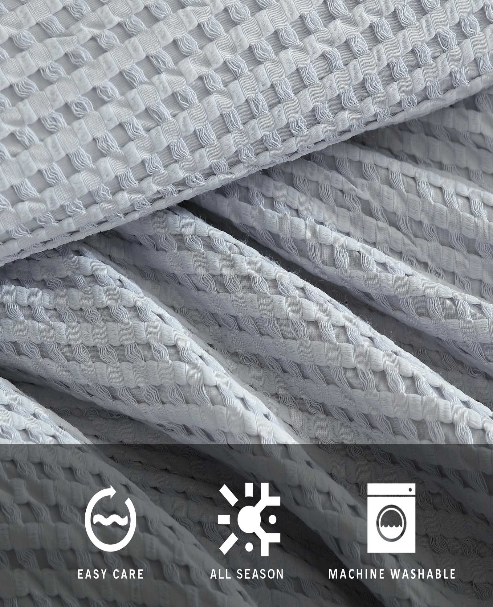 Solid Waffle Comforter Set - Image 4