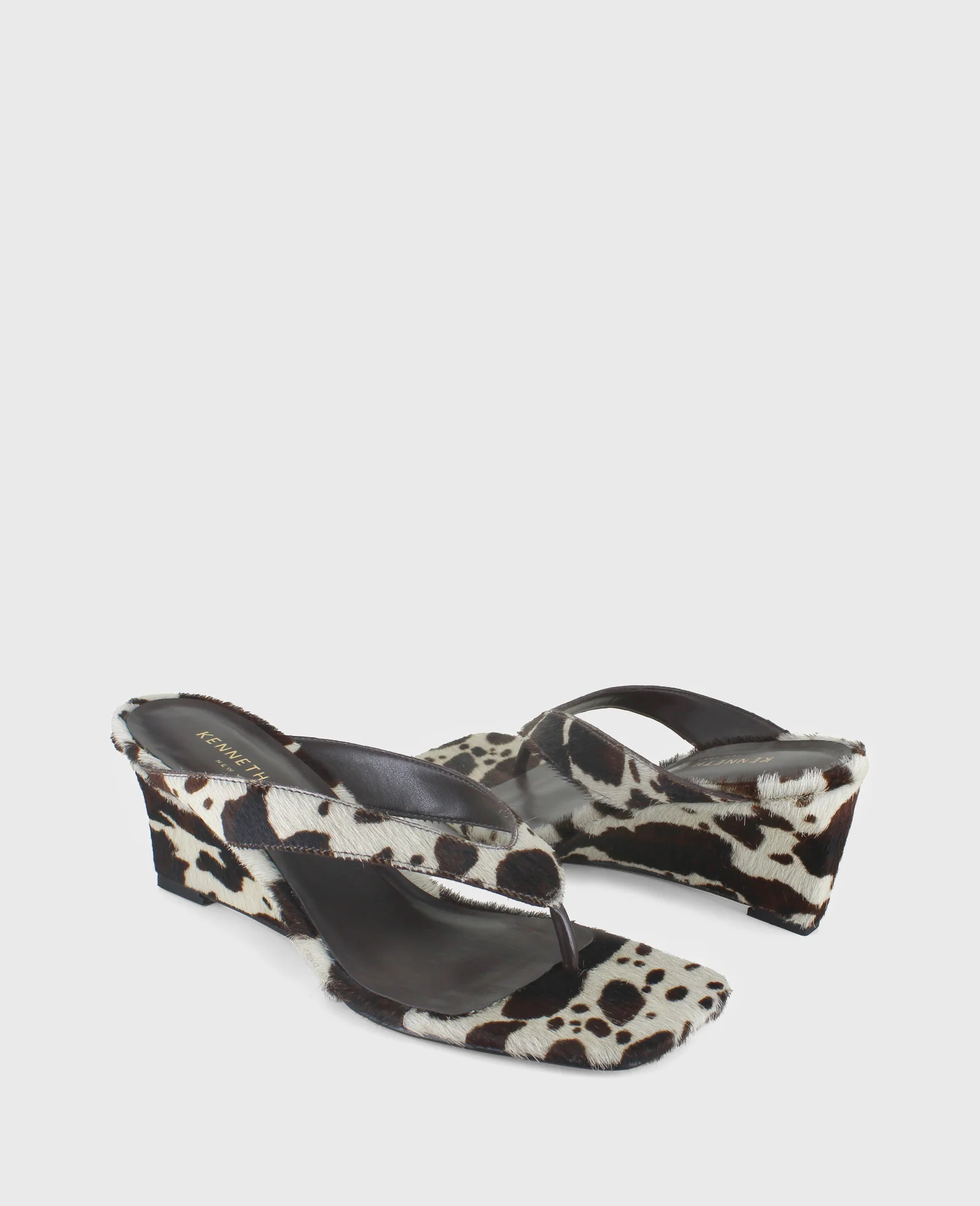 Susannah Calf Hair Thong Wedge Sandal - Image 3