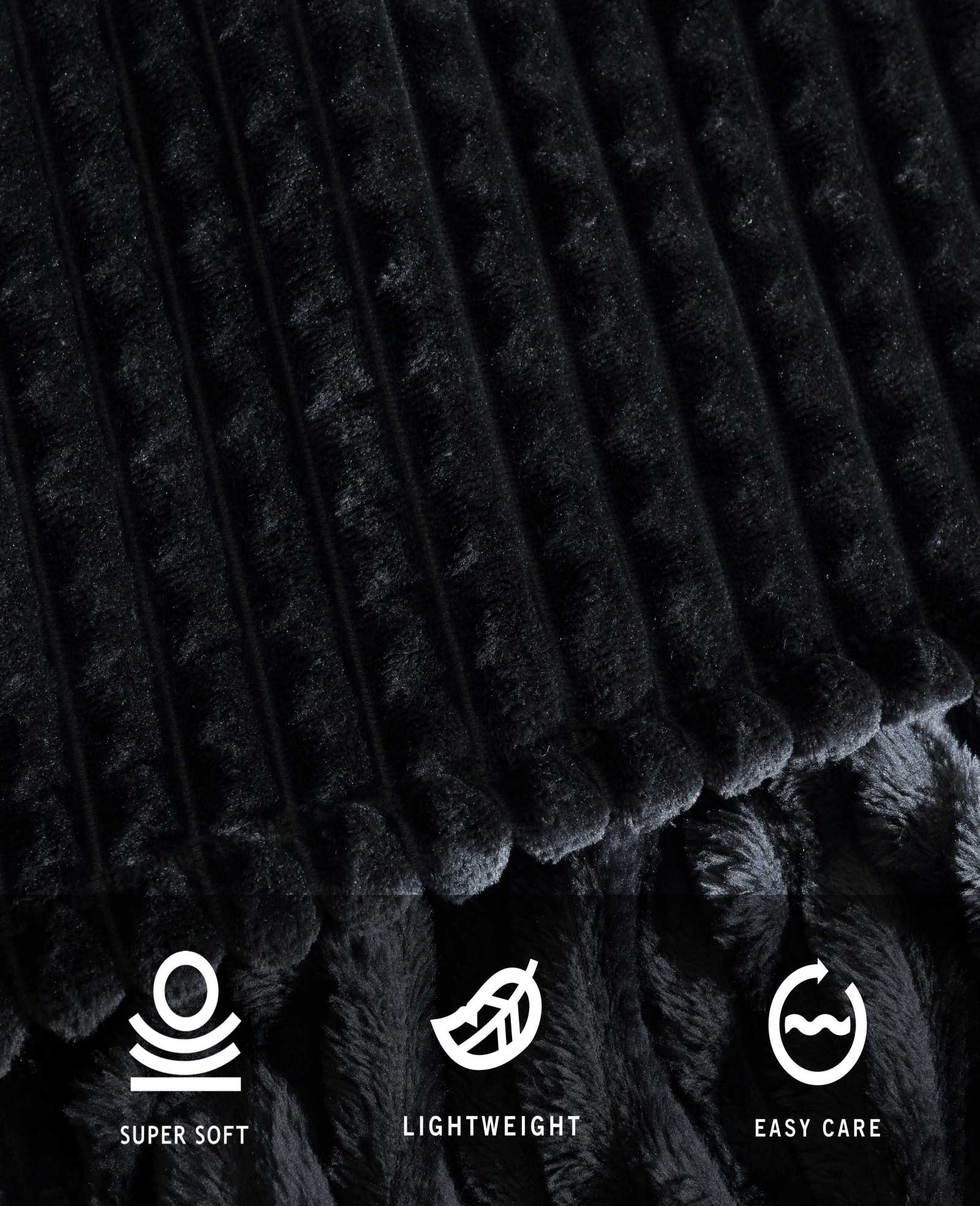 Textured Solid Throw Blanket - Image 2