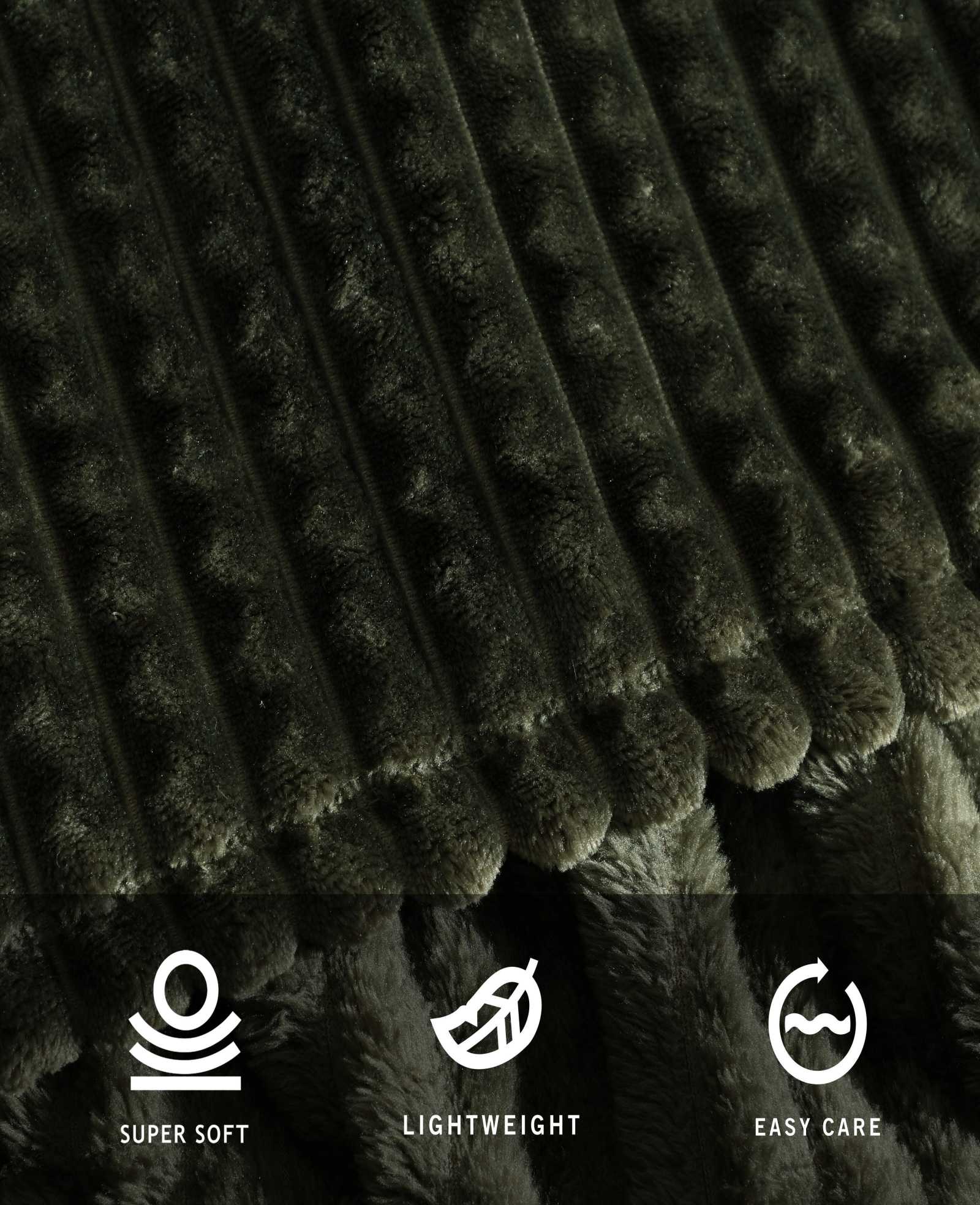 Textured Solid Throw Blanket - Image 2