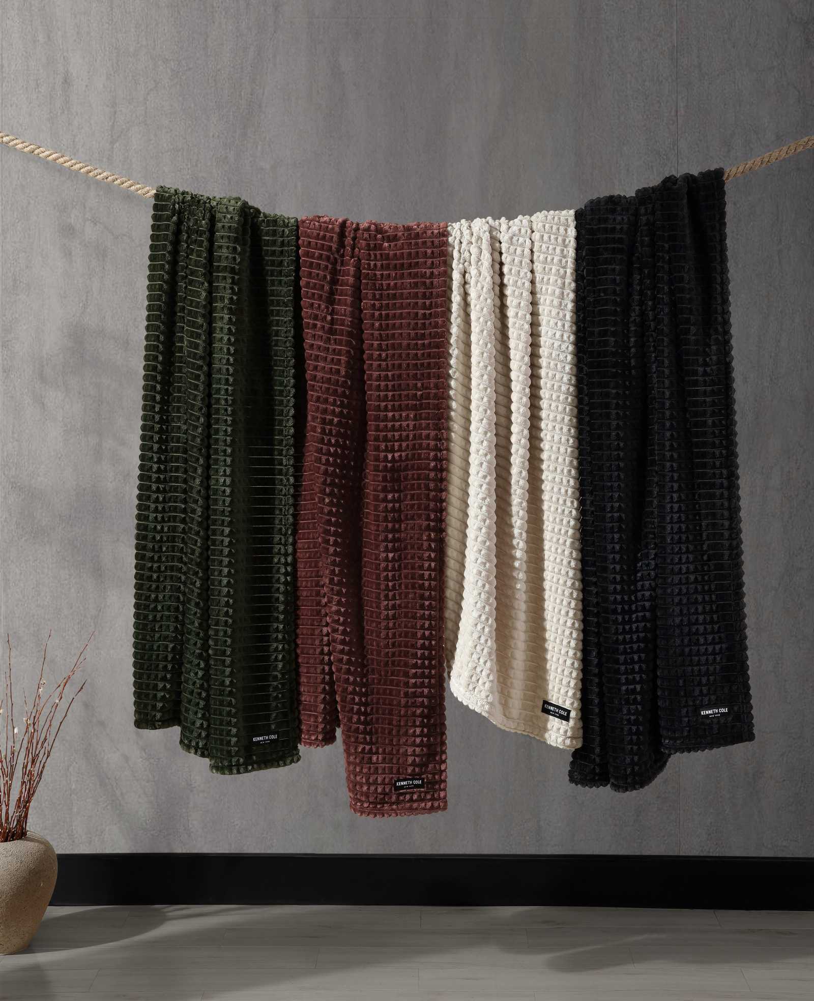 Textured Solid Throw Blanket - Image 5