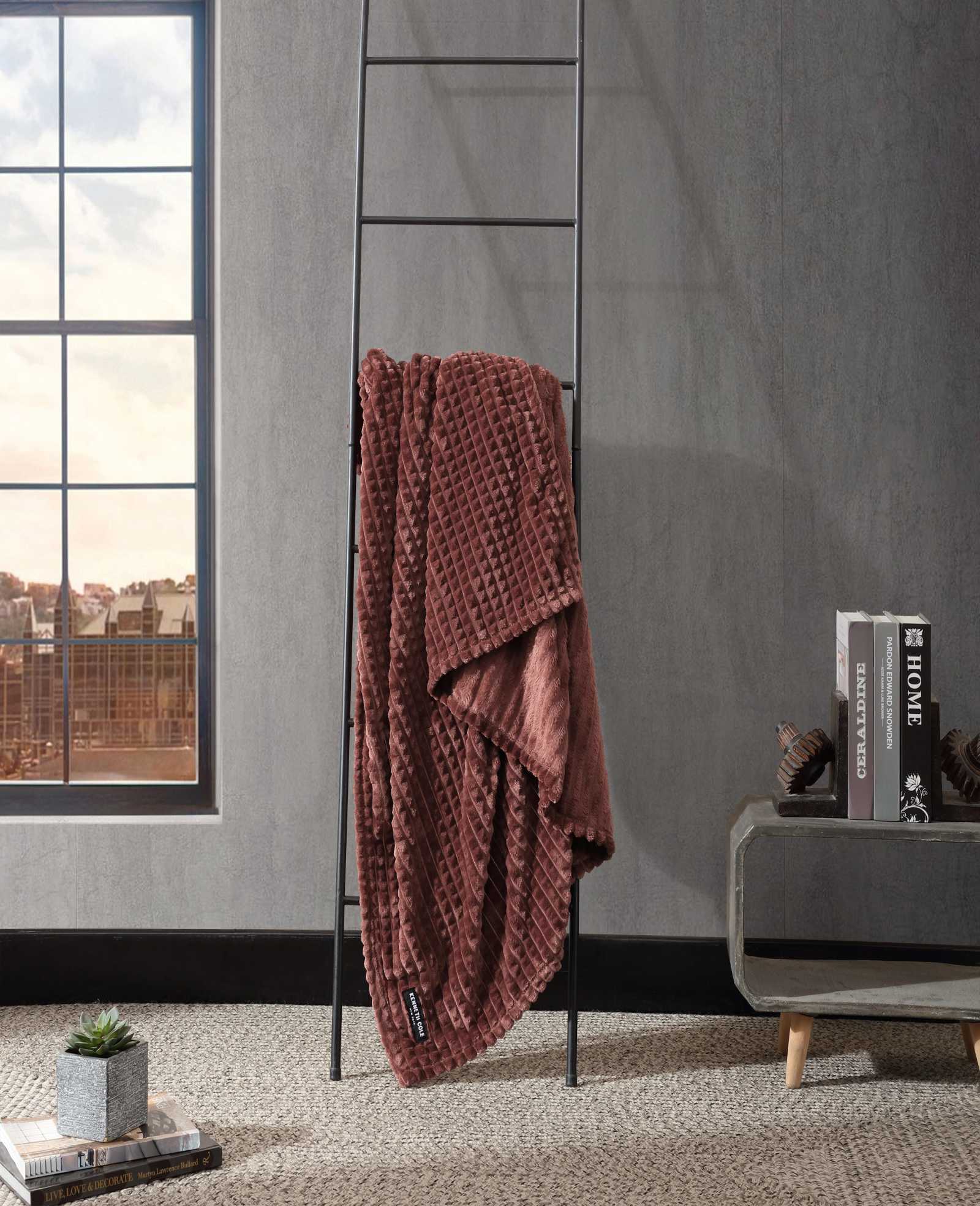 Textured Solid Throw Blanket - Image 2