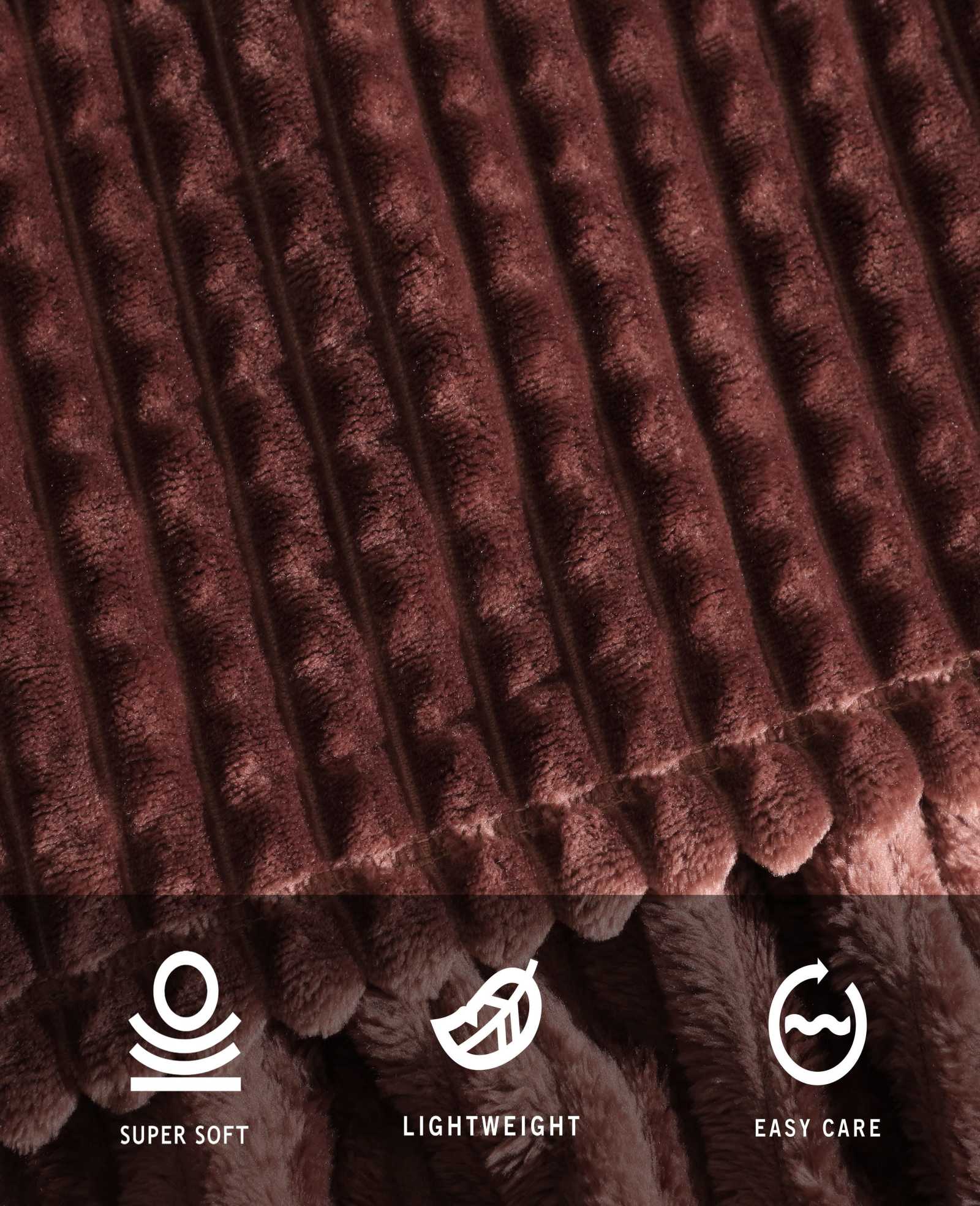 Textured Solid Throw Blanket - Image 3