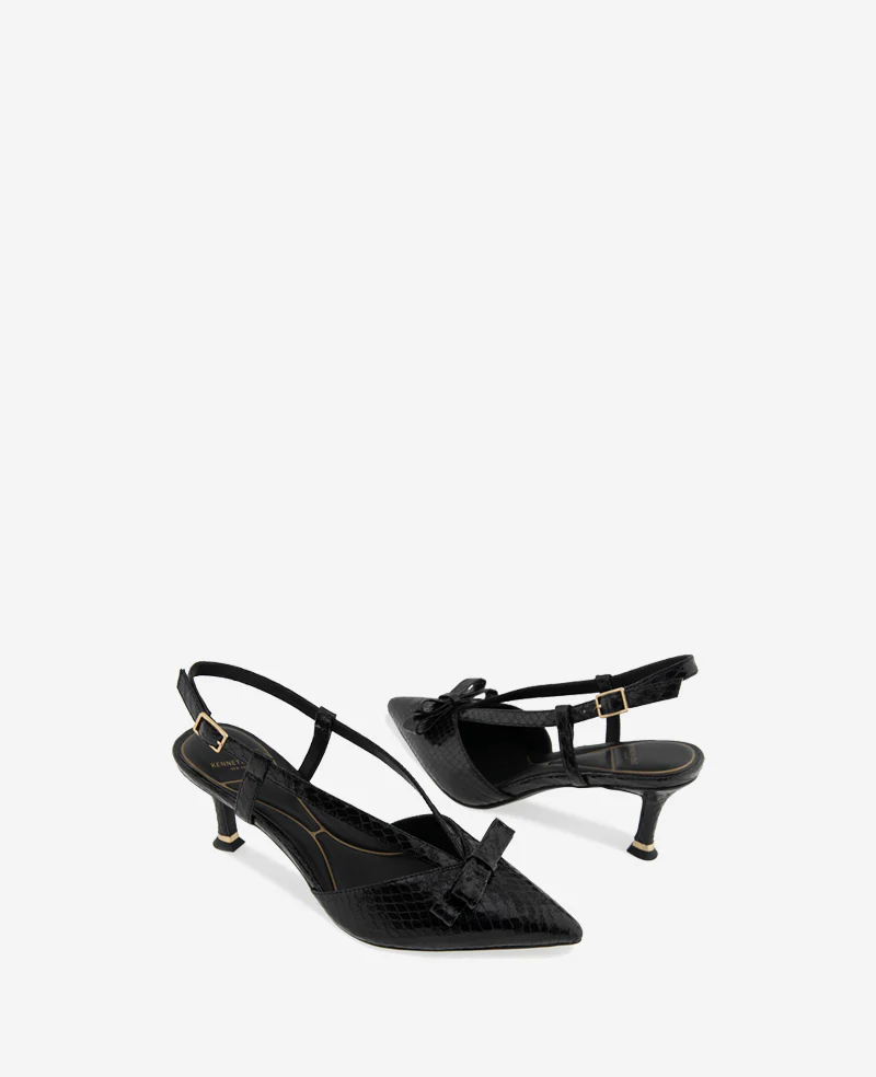 Umayra Snake Slingback Kitten Heel - Image 2