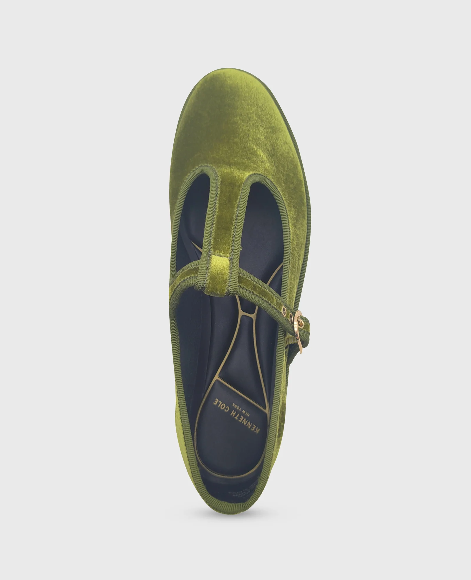 Verona Velvet T-Strap Mary Jane Flat - Image 3
