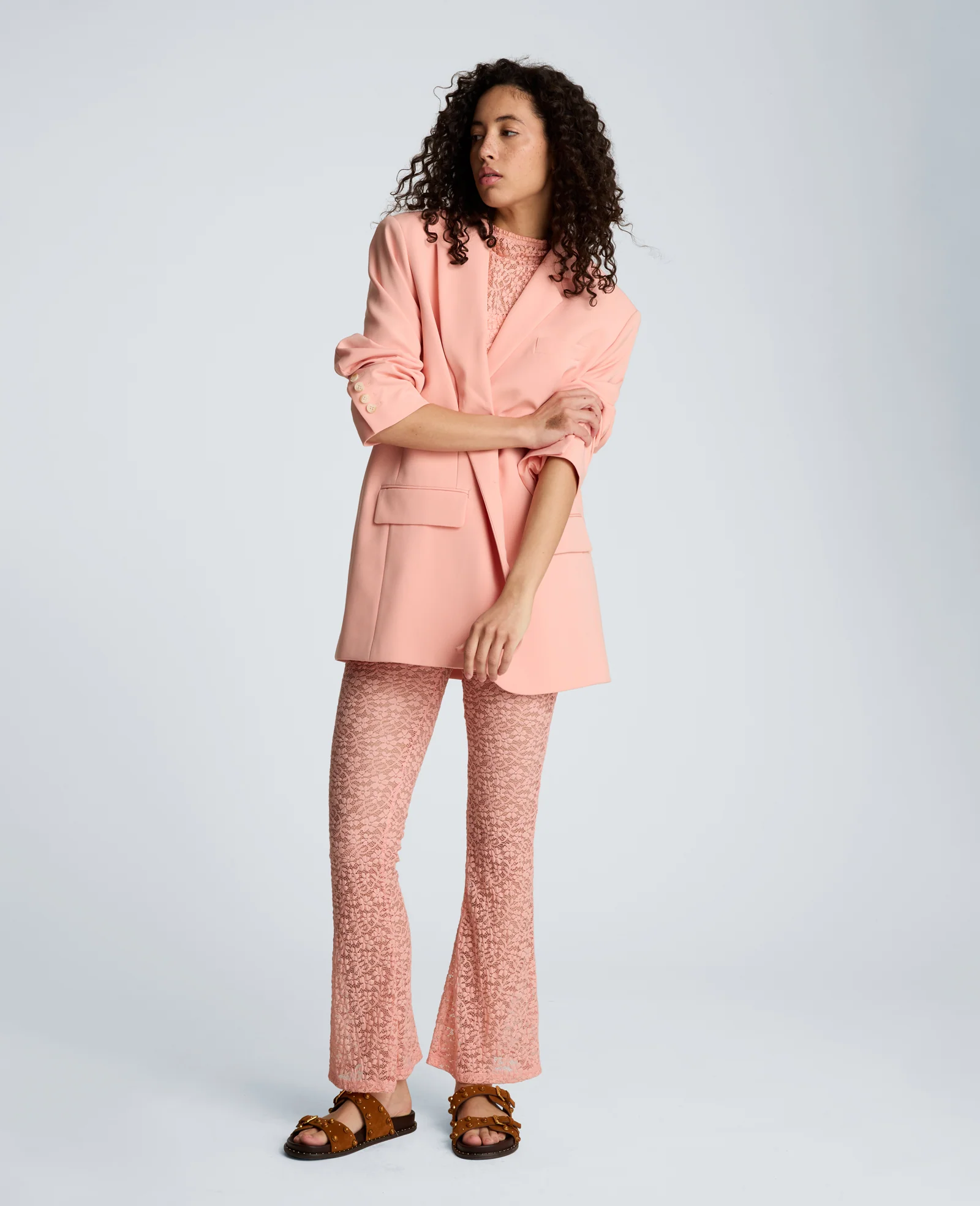 Vision Twill Three Button Boyfriend Jacket with Flap Pockets - Image 6