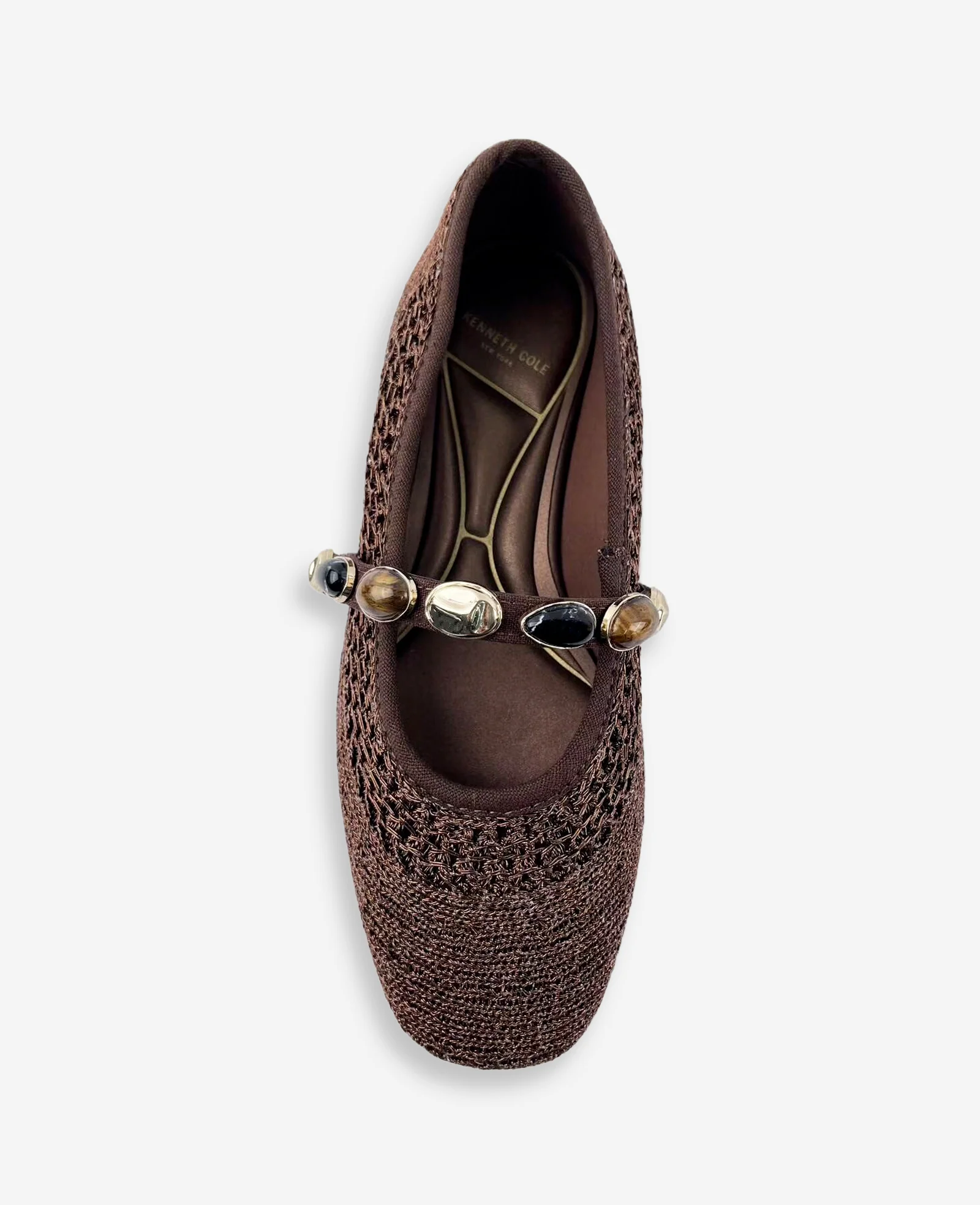 Zeta Woven Knit Stone Embellished Ballet Flat - Image 3