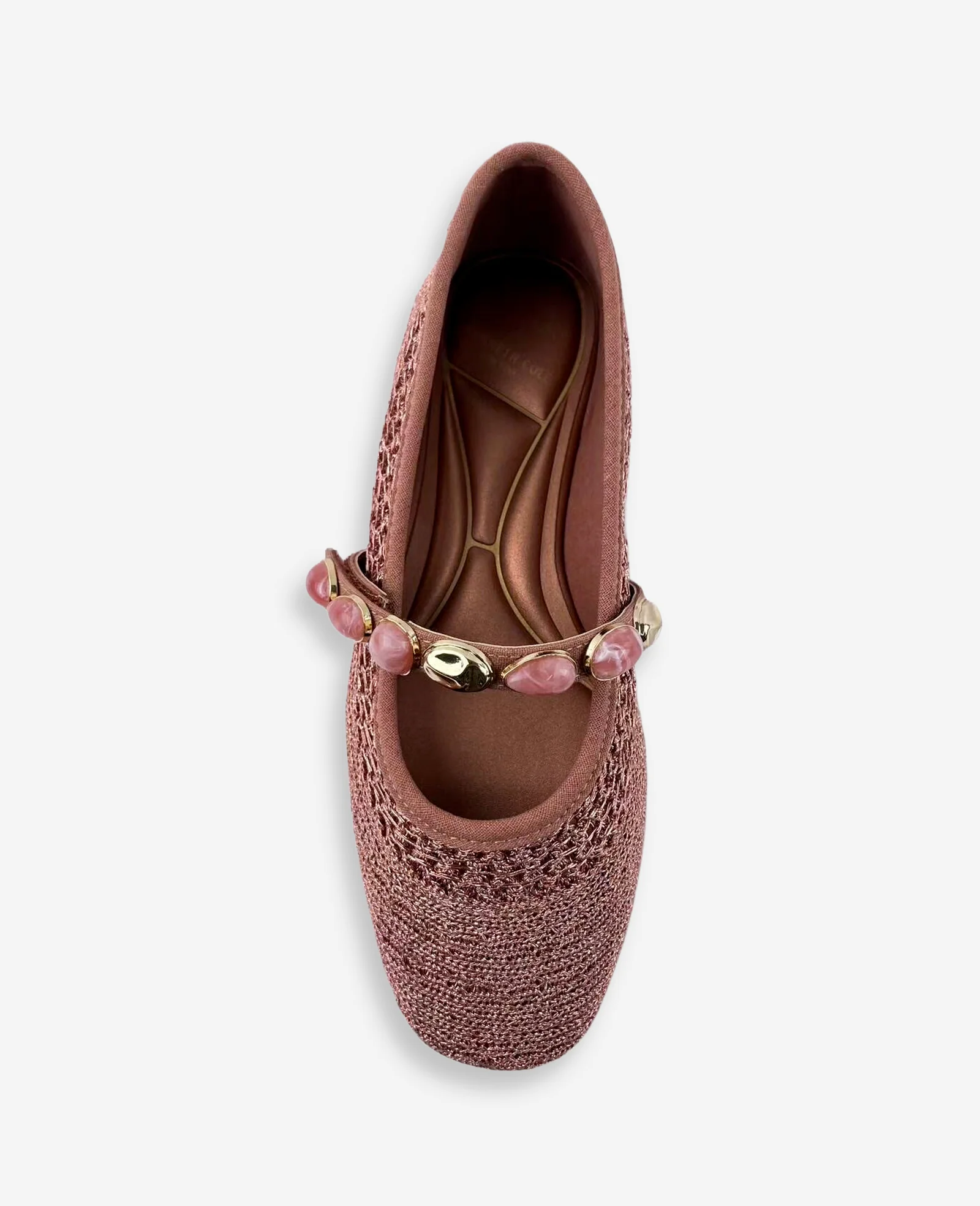 Zeta Woven Knit Stone Embellished Ballet Flat - Image 3